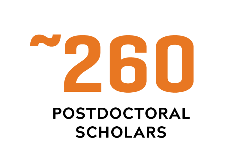 approximately 260 postdoctoral scholars