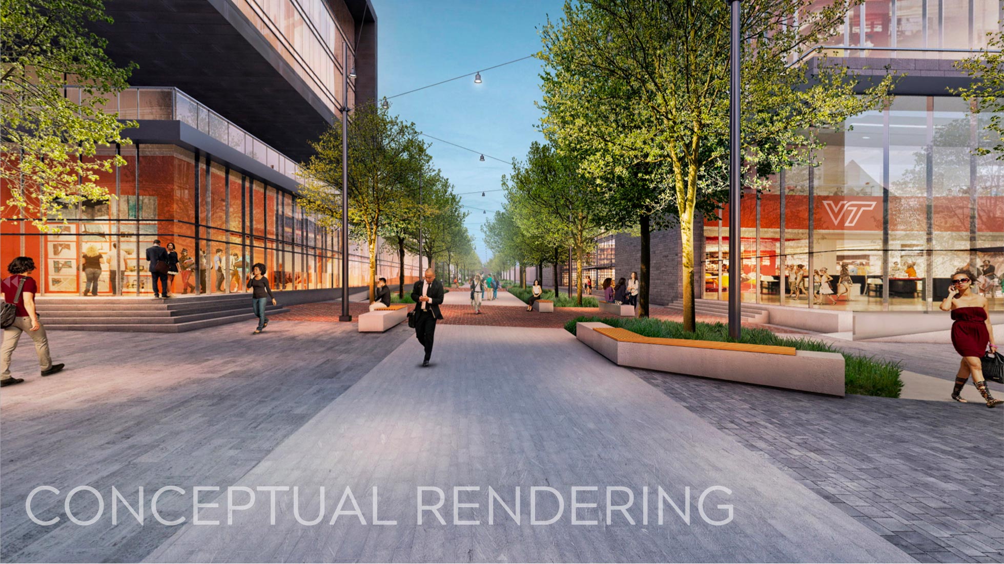 Historic Day Conceptual Rendering of Virginia Tech's Innovation Campus