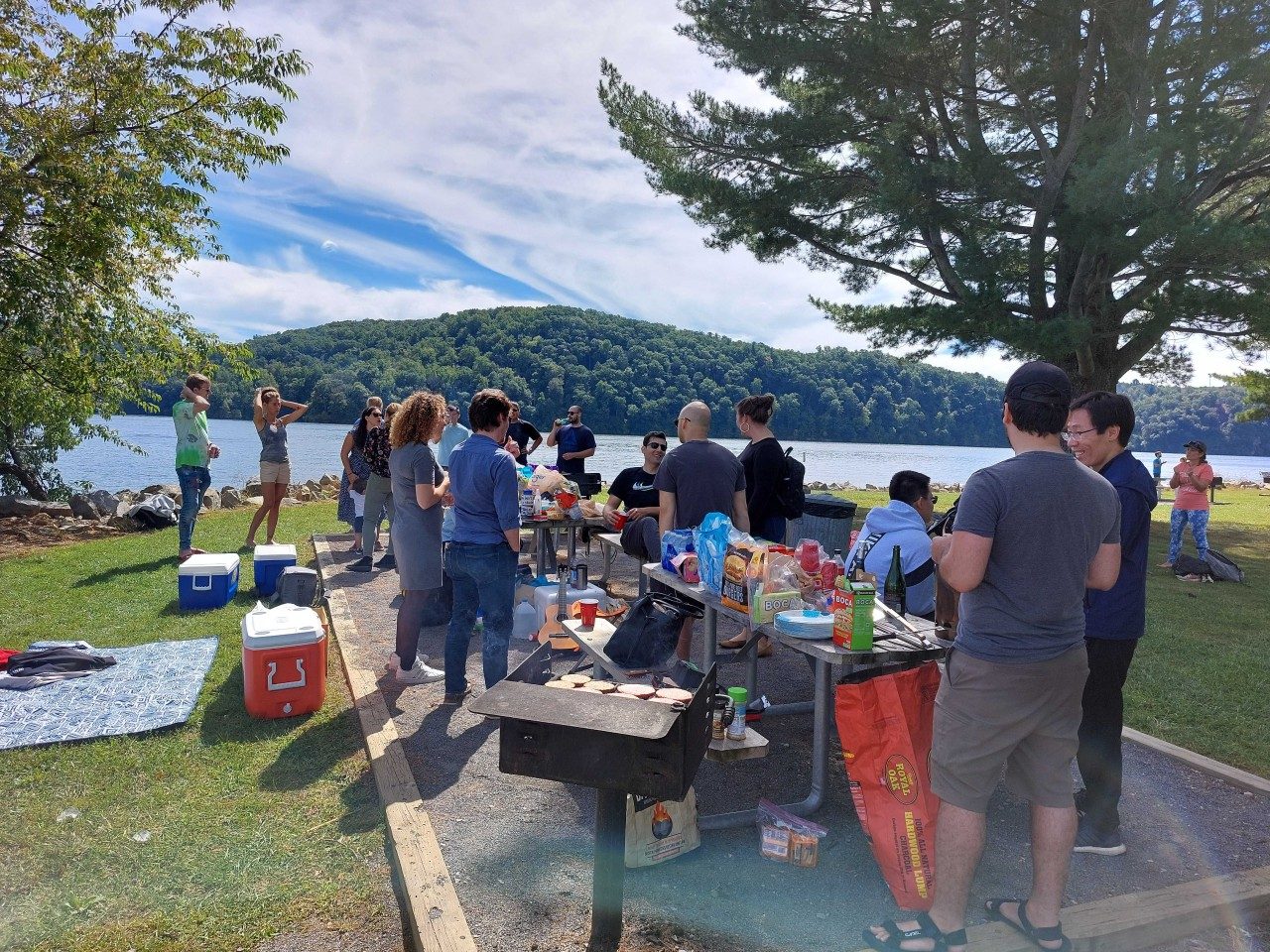 As part of National Postdoctoral Appreciation Week in 2021, the Virginia Tech  Postdoc Association held an outing and cookout at Claytor Lake State Park.