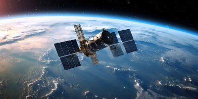 Satellite observing the Earth
