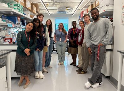 Cancer researchers in the Mulvaney lab of the Fralin Biomedical Research Institute in Washington, D.C.