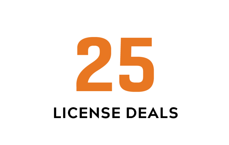 25 license deals