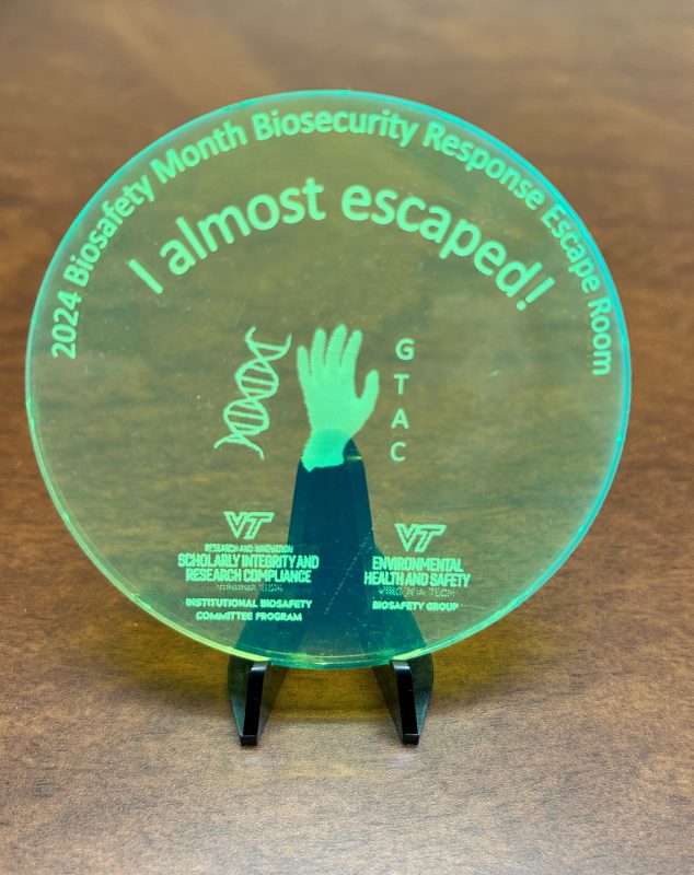 Photo of 2024 medallion saying I almost escaped!