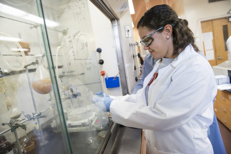 Researchers working in a lab.